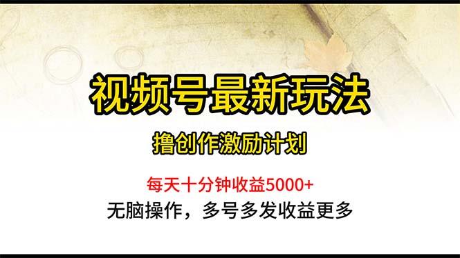视频号最新玩法，每日一小时月入5000+-生财社