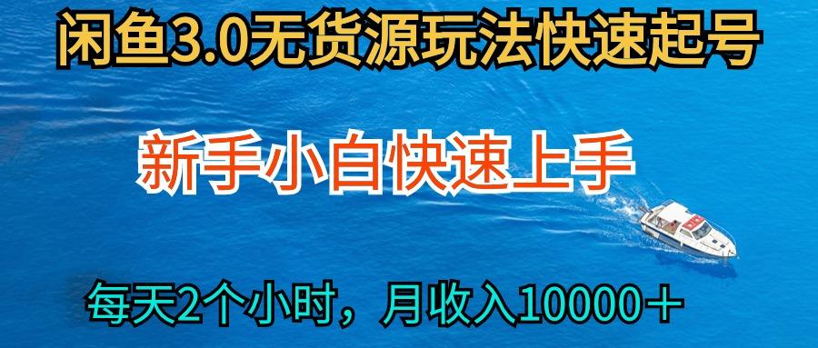 (9913期)2024最新闲鱼无货源玩法，从0开始小白快手上手，每天2小时月收入过万-生财社