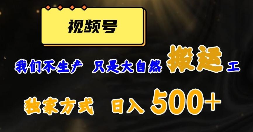 视频号轻松搬运日赚500+，一个1分钟1条原创视频【揭秘】-生财社