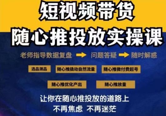 2024好物分享随心推投放实操课，随心推撬动自然流量/微付费起号/优化产出-生财社