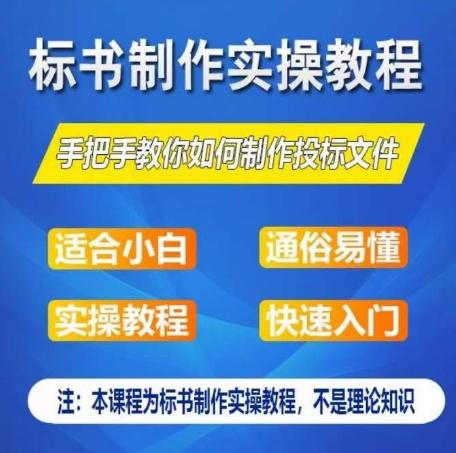 标书制作实操教程，手把手教你如何制作授标文件，零基础一周学会制作标书-生财社