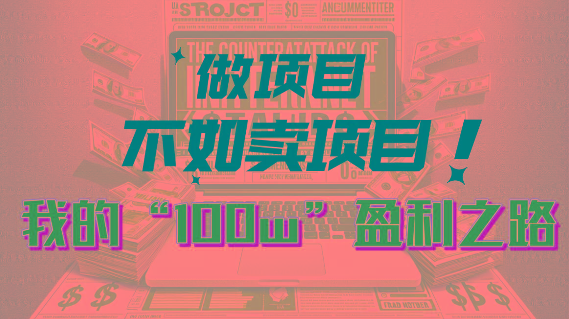 为什么做项目不如卖项目？我的100W+盈利之路-生财社
