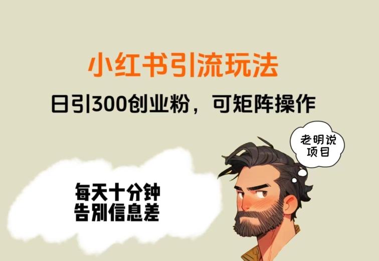 靠小红书视频日印300粉，两分钟一个视频轻松矩阵-生财社