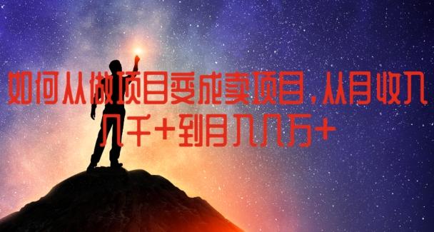 如何从做项目变成卖项目，从月收入几千到月入几万【揭秘】-生财社