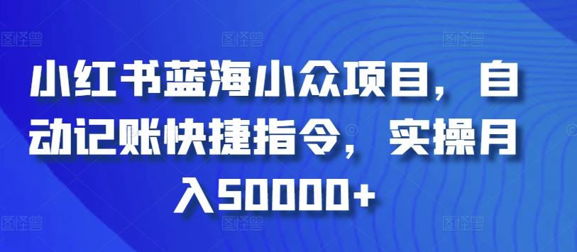 小红书蓝海小众项目，自动记账快捷指令，实操月入50000+【揭秘】-生财社