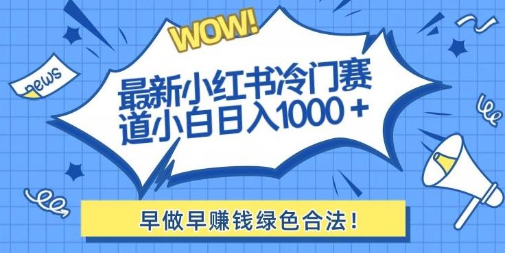 最新小红书冷门赛道日入1000+一部手机小白轻松-生财社