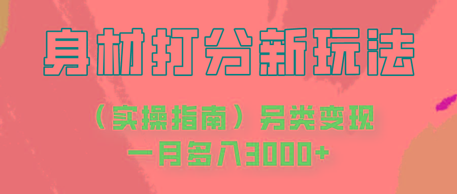 身材颜值打分新玩法(实操指南)另类变现一月多入3000+-生财社