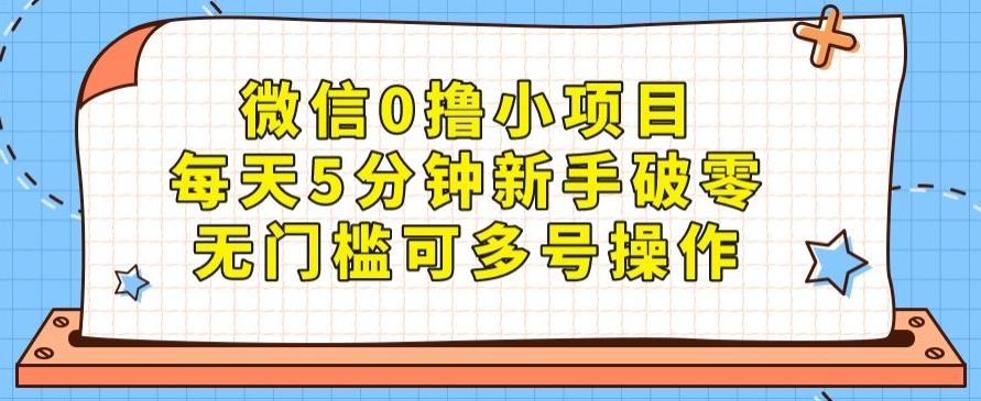 微信0撸小项目，每天5分钟新手破零，无门槛可多号操作-生财社