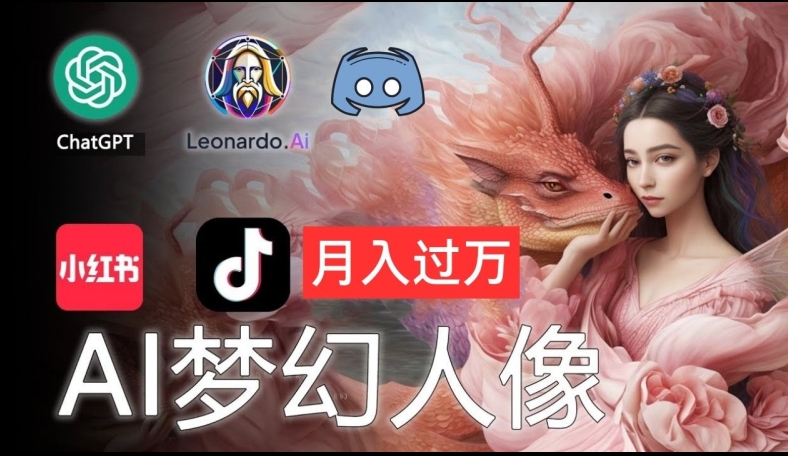 AI摄影梦幻人像：零基础也能月入过万的秘密【揭秘】-生财社