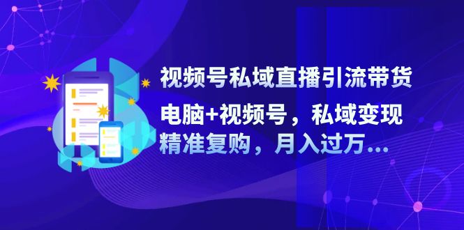 视频号私域直播引流带货：电脑+视频号，私域变现，精准复购，月入过万…-生财社