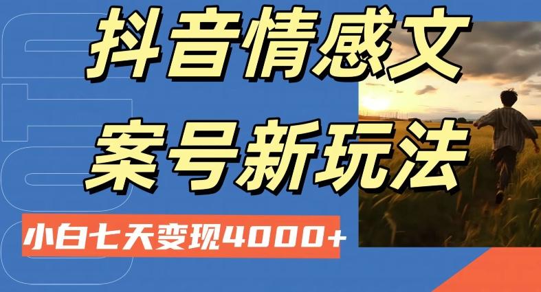抖音情感文案小白七天变现4000+详细课程-生财社