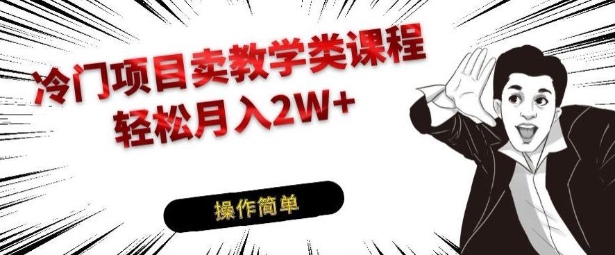 冷门项目卖教学类课程，轻松月入2W+-生财社