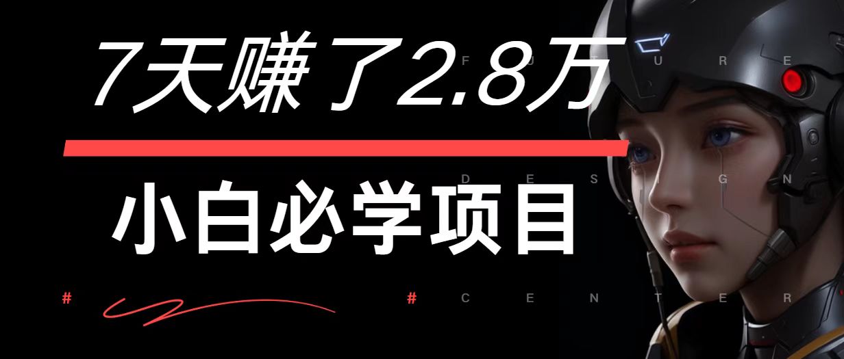 7天赚了2.8万！每单利润最少500+，轻松月入7万+小白有手就行-生财社