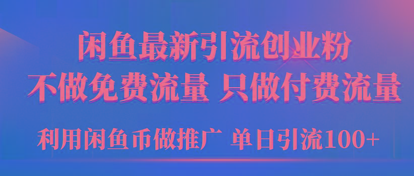 (9584期)2024年闲鱼币推广引流创业粉，不做免费流量，只做付费流量，单日引流100+-生财社